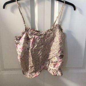 Floral cropped tank top